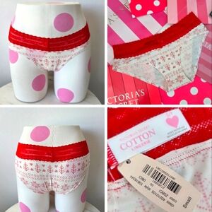 Victoria's Secret Vintage HTF Cotton Lingerie Holiday Hiphugger Panty NWT Y2K